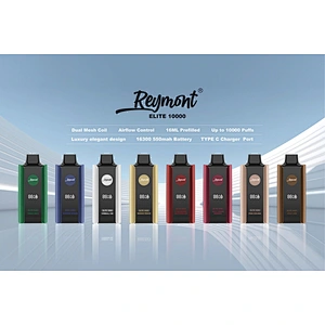 Reymont Elite 10000 Puffs Liquid and Voltage Display Dual Mesh Coil Luxury Elegant Design Airflow Control Type C Charger Port Electronic Cigarette Disposable Vape Pen