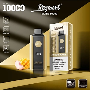 Reymont Elite 10000 Puffs Liquid and Voltage Display Dual Mesh Coil Luxury Elegant Design Airflow Control Type C Charger Port Electronic Cigarette Disposable Vape Pen